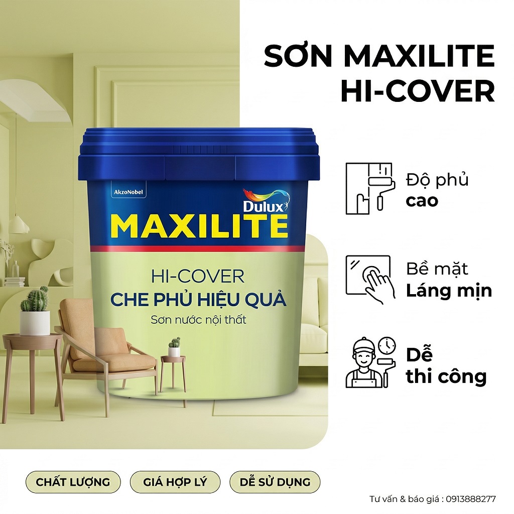 Sơn Maxilite nội thất Hi-Cover 15L