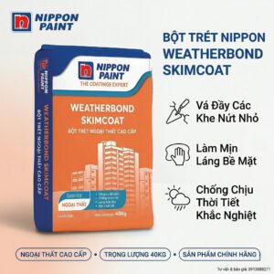 Bột Trét Nippon Weatherbond Skimcoat 40kg