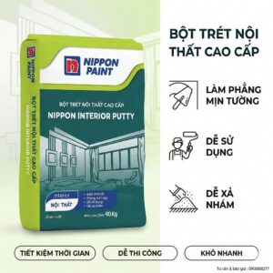 Bột Trét Nội Thất Nippon Interior Putty 40kg