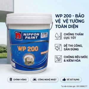 Sơn Chống Thấm Nippon WP 200 Tường Đứng Ngoài Trời 20kg