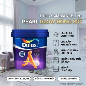 Sơn Dulux 5in1 Ambiance Chùi Rửa Vết Bẩn 15L