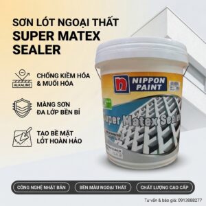 Sơn Lót Nippon Ngoại Thất Super Matex Sealer 17L