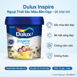 Sơn Dulux Inspire Ngoại Thất Bền Màu Thùng 15L