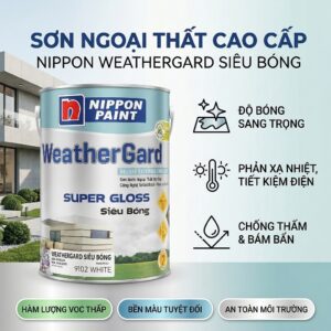 Sơn Nippon Ngoại Thất Weathergard Siêu Bóng 5L