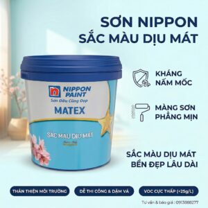Sơn Nippon Matex Sắc Màu Dịu Mát 17L