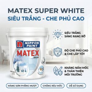 Sơn Nippon Matex Super White 17L
