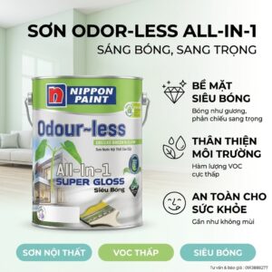 Sơn Nippon Odour-less All-in-1 Siêu Bóng 5L