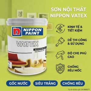 Sơn Nội Thất Nippon Vatex Kinh Tế 17L